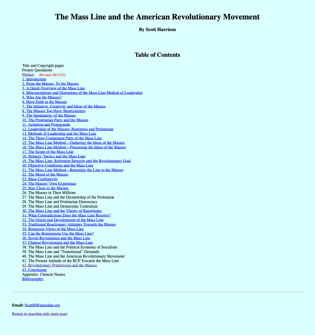 The Mass Line and the American Revolutionary Movement (ebook)