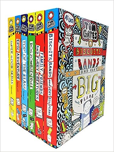 Tom Gates 6 Books Collection Set (Super Good Skills, Epic Adventure, Top of the Class, Dogzombies Rule, Family Friends, Biscuits Band and Very Big Plans) (Tom Gates #9-14)