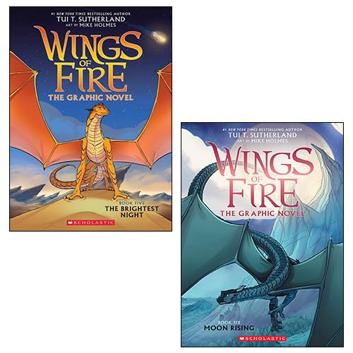 Wings of Fire Graphic Novel 2 Books Collection Set By Tui T. Sutherland (The Brightest Night, Moon Rising)