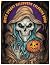Adult Spooky Halloween Coloring Book by Jenny Collins