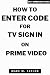 How to Enter Code for TV Sign in On Prime Video  by Marc M.  Taylor