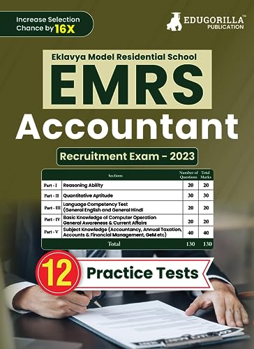 EMRS Accountant Exam Book 2023 (English Edition) - Eklavya Model Residential School - 12 Practice Tests (1500+ Solved Questions) with Free Access To Online Tests