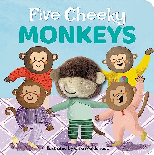 Five Cheeky Monkeys: Finger Puppet Board Book (My Little Finger Puppet Books)