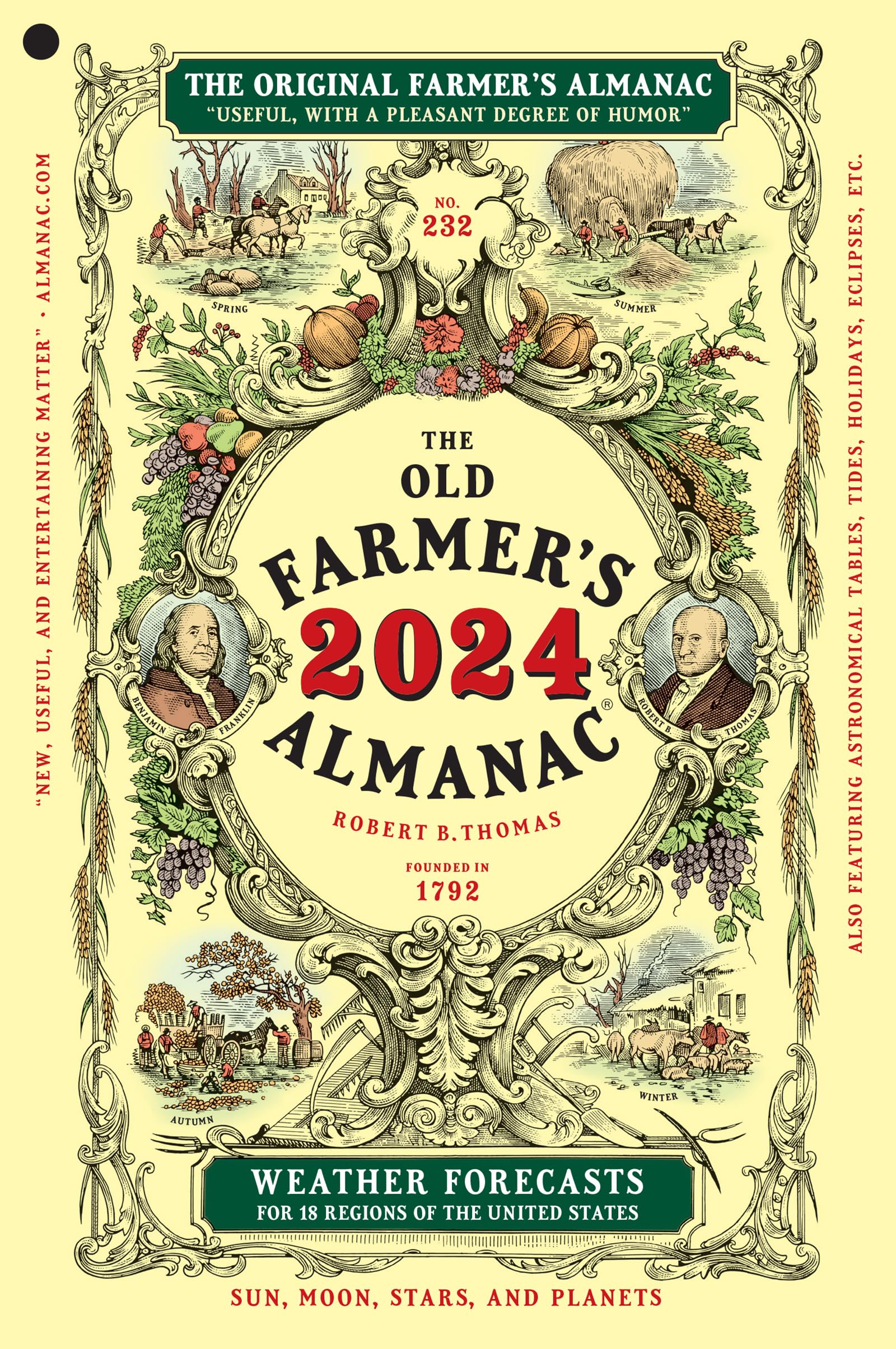 The 2024 Old Farmer’s Almanac: America's Most Trusted Reference Since 1792—Your Guide to Gardening, Weather, and Astronomy (Kindle Edition)