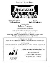 The 25th Annual Putnam County Spelling Bee Libretto / Vocal Book