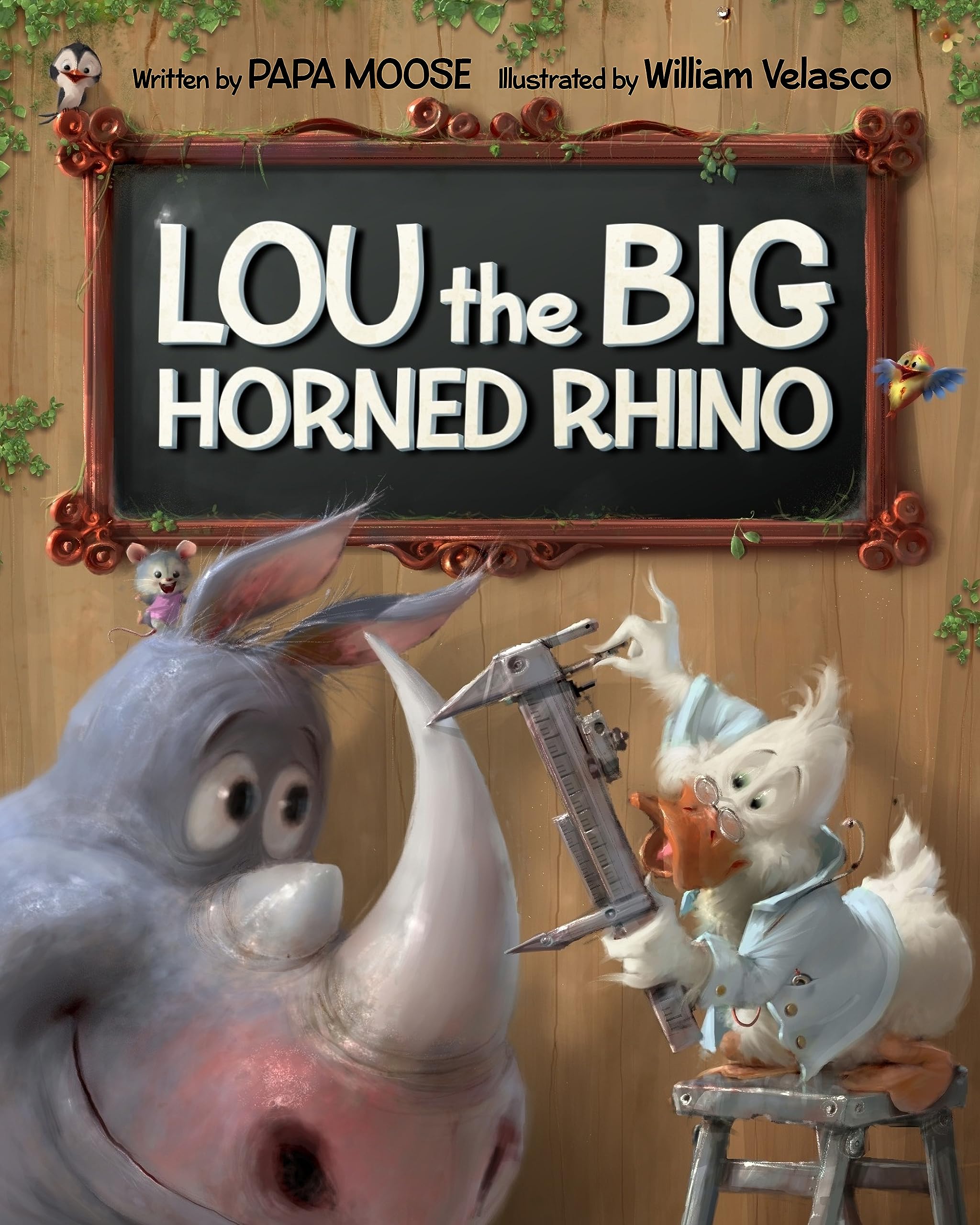 Lou the Big Horned Rhino: A Funny Rhyming Children's Book About Positive Self Esteem (Kindle Edition)