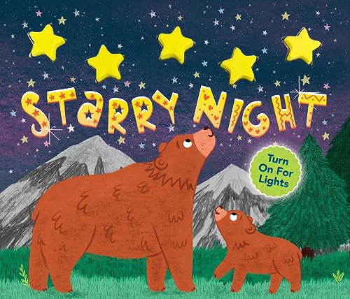 Little Hippo Books Starry Night Light Up Children's Books | Touch and Feel Books for Toddlers | Kid's Books with Lights | Educational Children's Books and Sensory Books (Board Book)