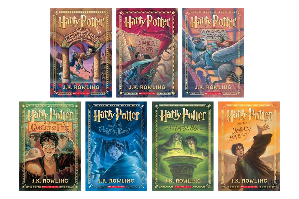 25 Year Anniversary Editon of Harry Potter Paperback Full Book Set Volumes 1-7
