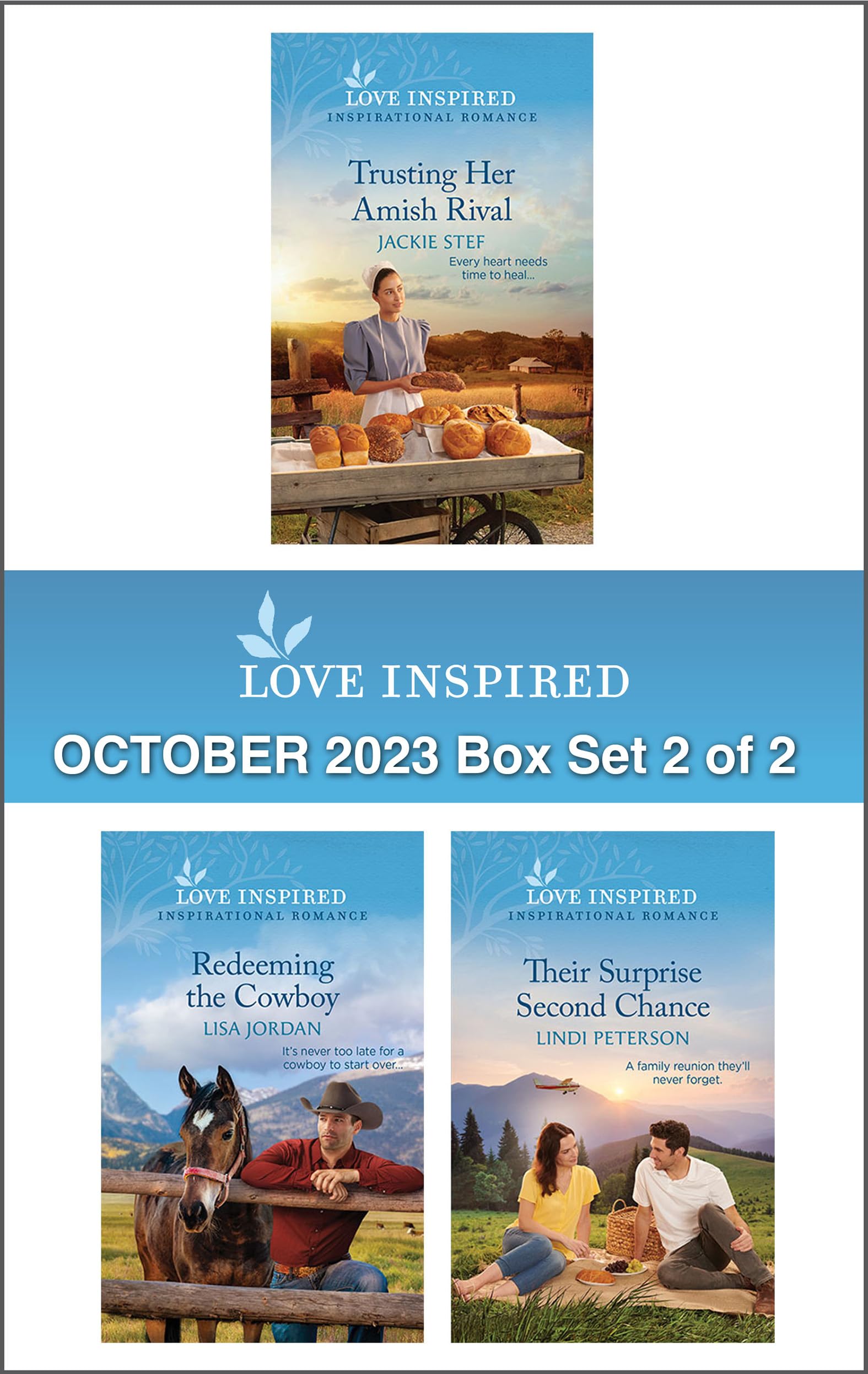 Love Inspired October 2023 Box Set - 2 of 2/Trusting Her Amish Rival/Redeeming the Cowboy/Their Surprise Second Chance (Kindle Edition)