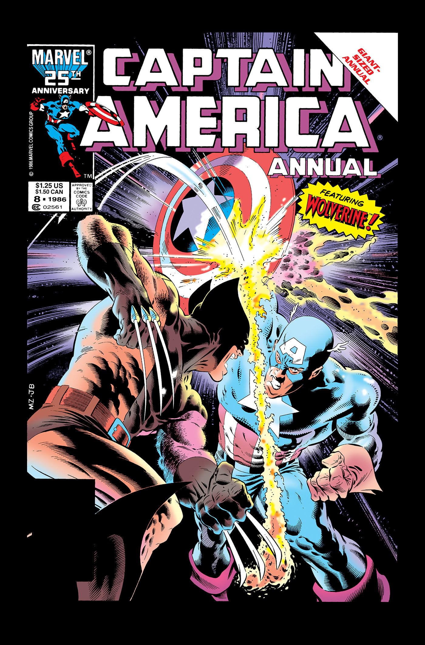 Captain America By Mark Gruenwald Omnibus Vol. 1 Zeck Captain America Vs. Wolverine Cover (Captain America Omnibus, 1)