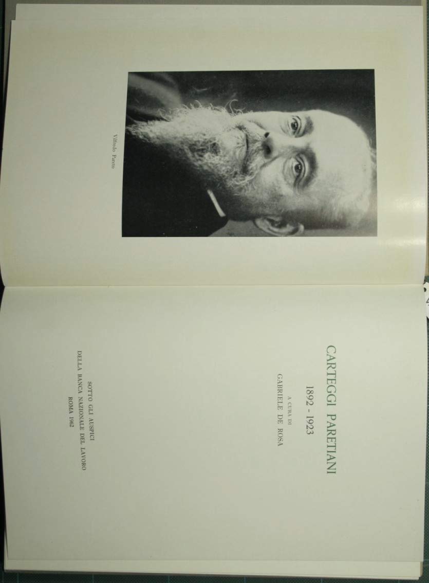 CARTEGGI PARETIANI, 1892-1923. (Hardcover)