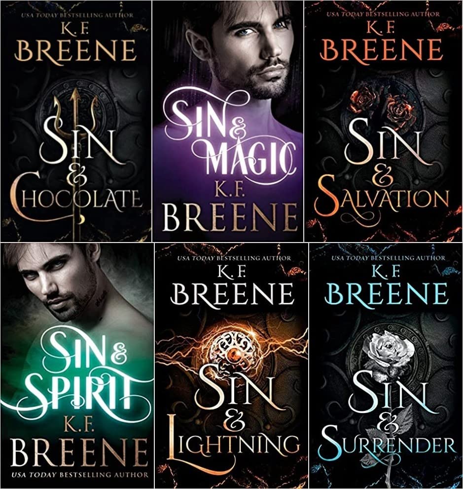 Demigods of San Francisco 6 Books Collection Set By K.F. Breene : Sin & Chocolate/ Sin & Magic / Sin & Salvation/ Sin & Spirit / Sin and Lightning (Paperback)