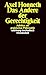 Das Andere der Gerechtigkeit. by Axel Honneth (2000-10-31)
