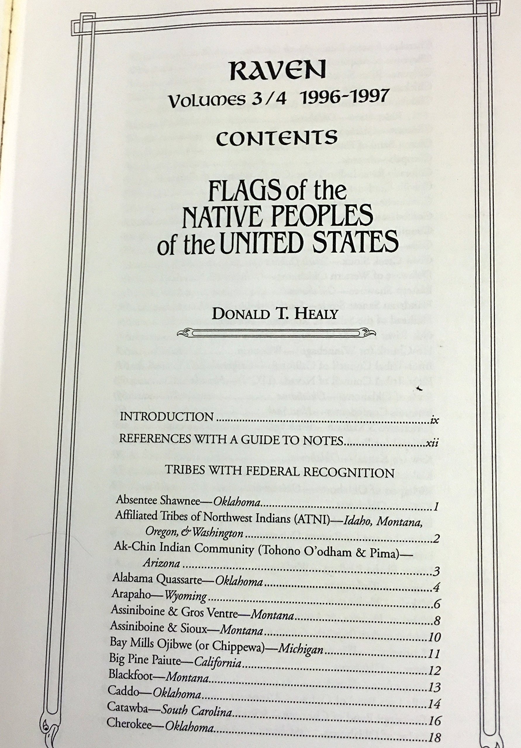 Flags of the native peoples of the United States (Raven, a journal of vexillology)