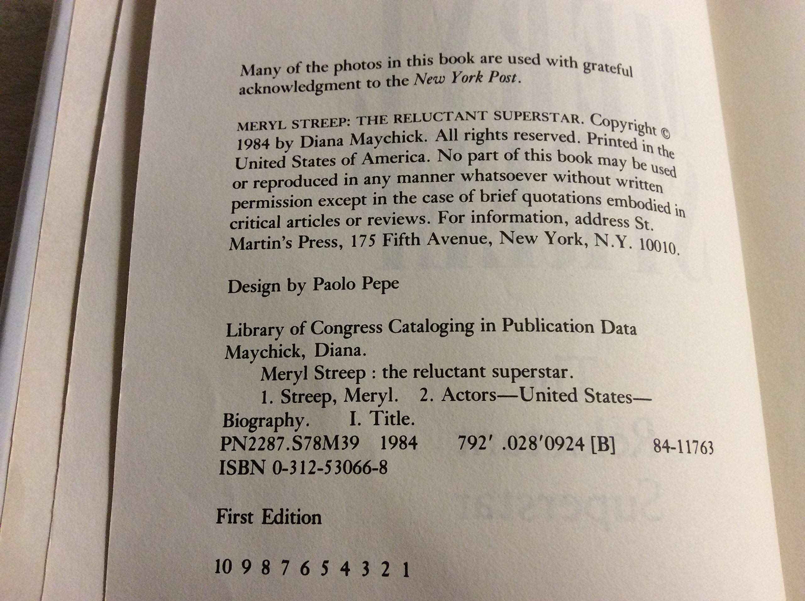 Meryl Streep: The Reluctant Superstar (Hardcover)