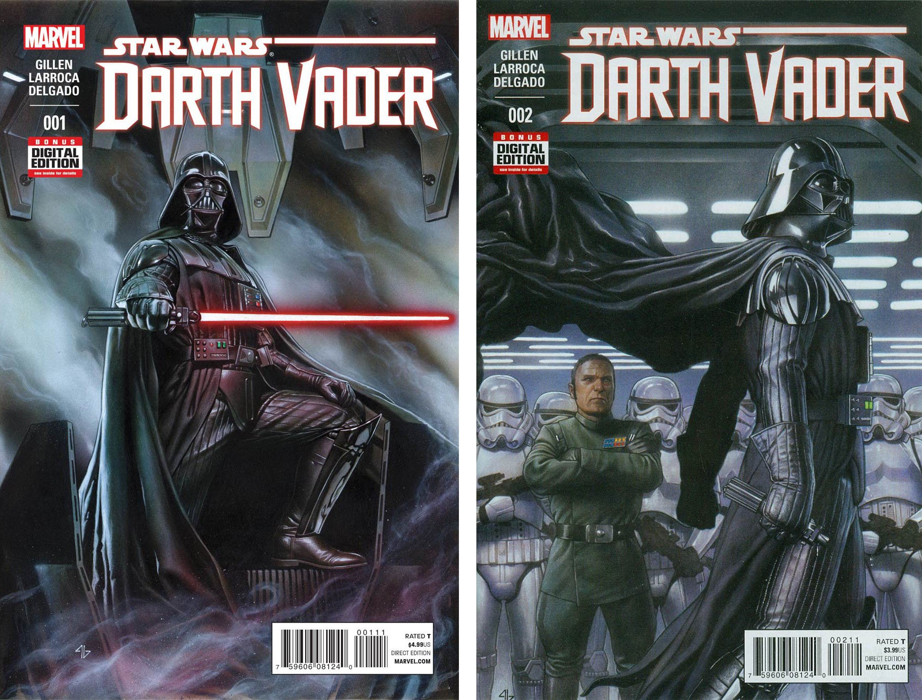 Star Wars Darth Vader Issues #1 and #2 Set - Lot of 2 Marvel Comics! (Unknown Binding)