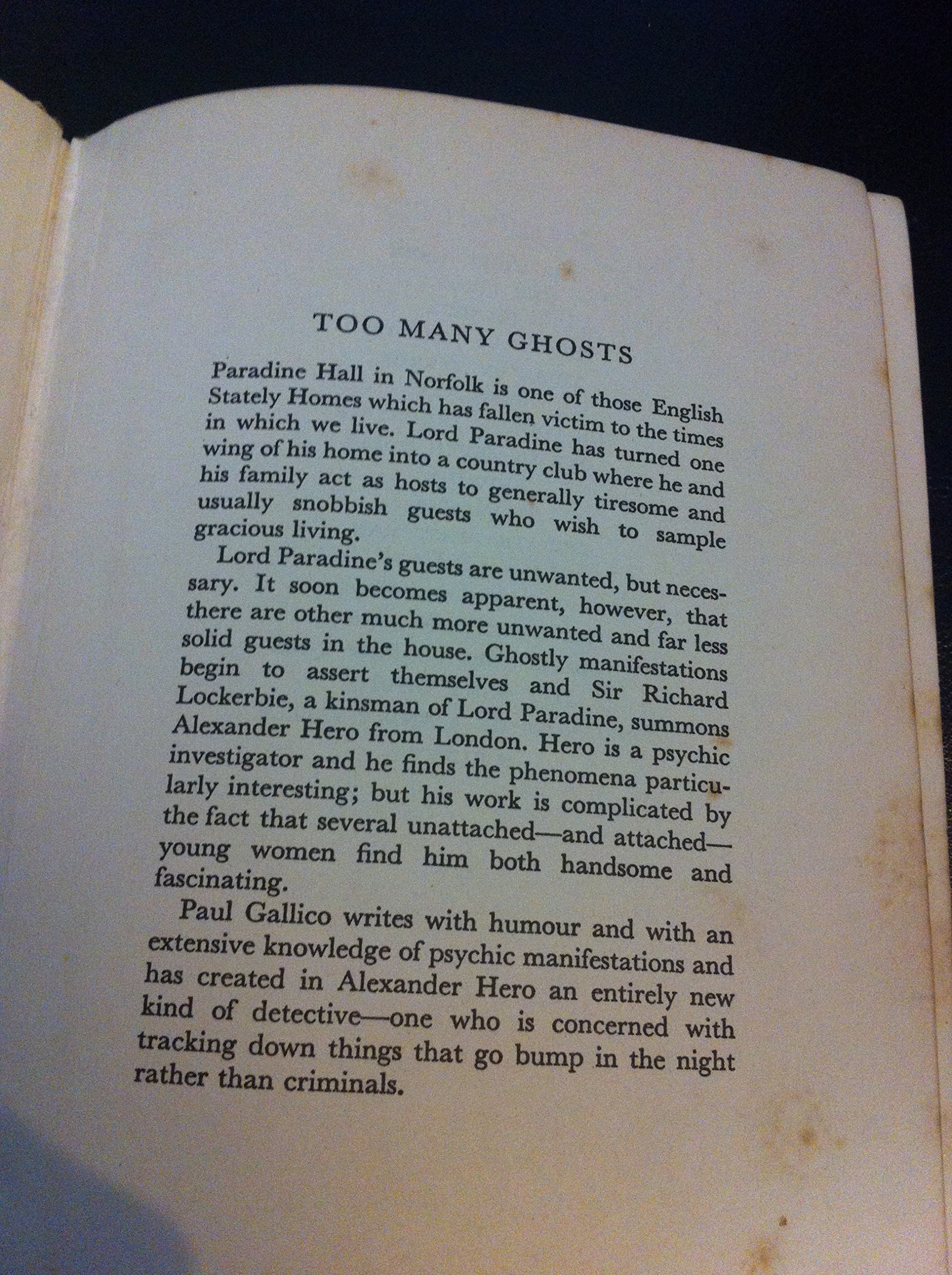 Too many ghosts