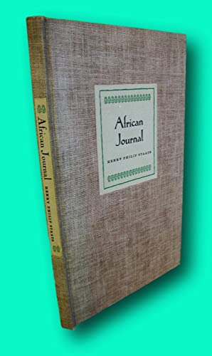 Rare AFRICAN JOURNAL 1953-1954 by Henry Philip Staats, Privately Printed 1954, Rare [Hardcover] unknown (Hardcover)
