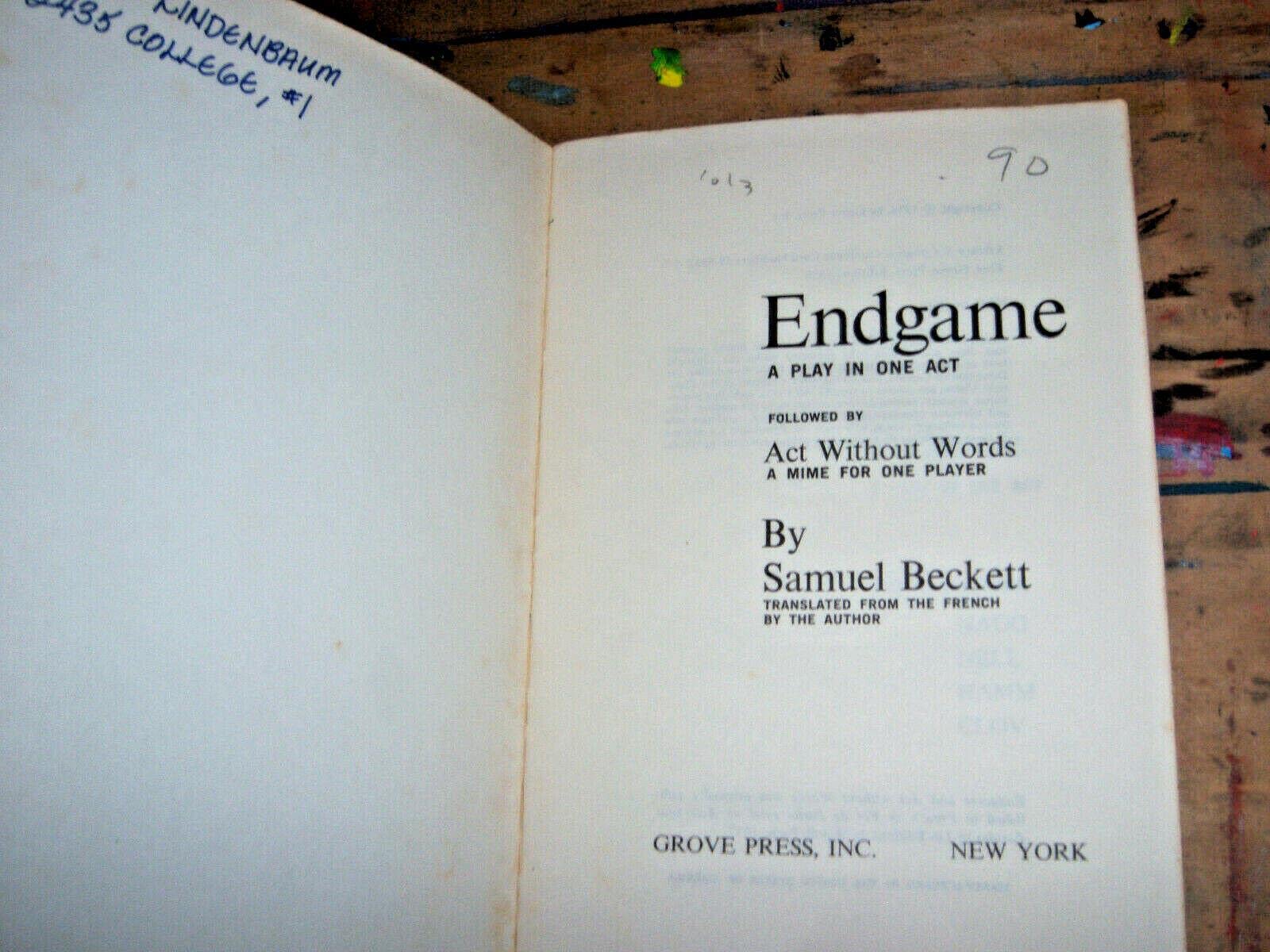 End-Game: A play in a act