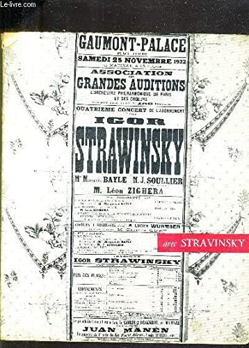 Avec Stravinsky (Paperback)