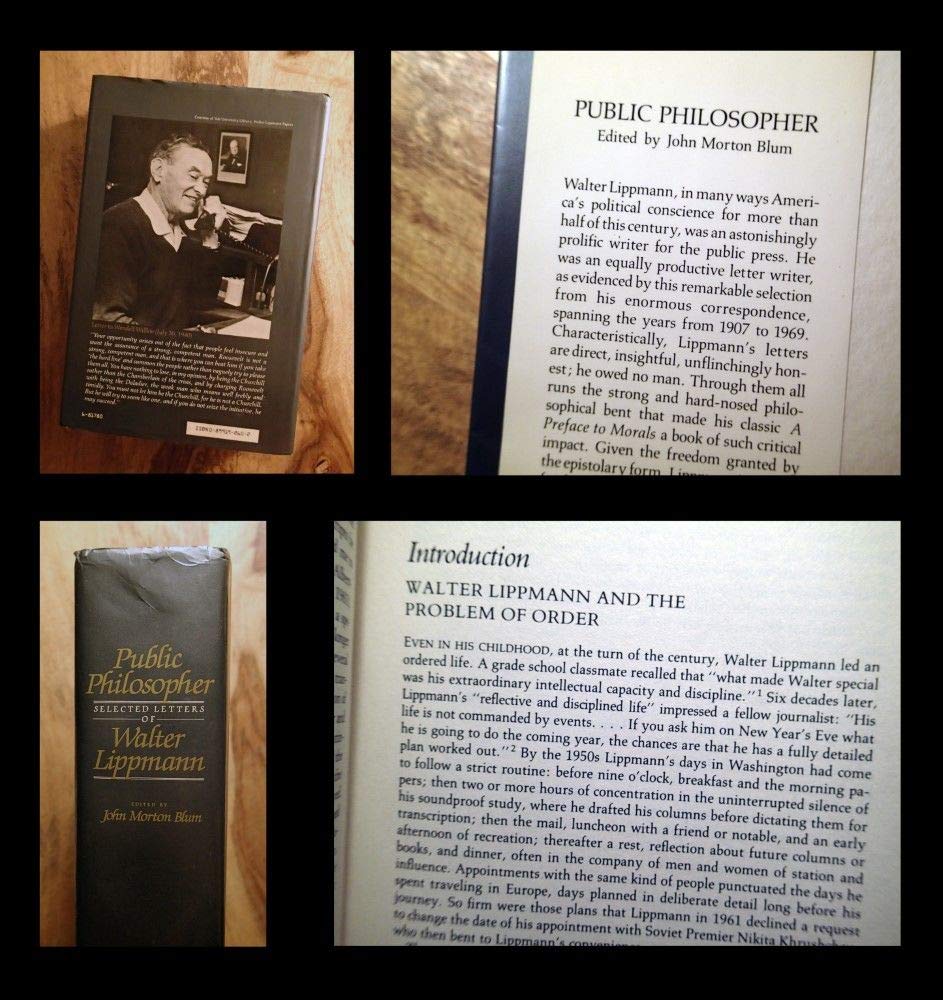 Public Philosopher: Selected Letters of Walter Lippmann (Hardcover)