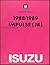 1988/1989 Isuzu Impulse Repair Shop Manual Original by Isuzu