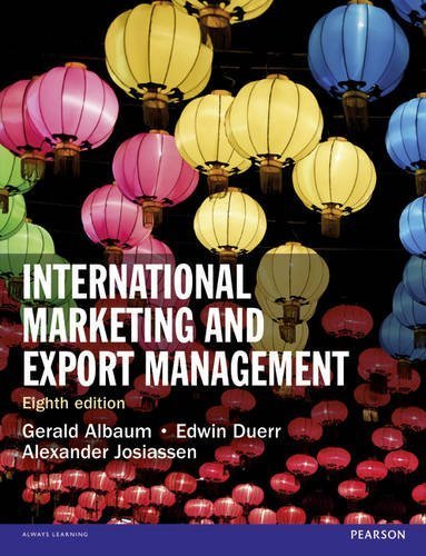 International Marketing and Export Management by Prof Gerald Albaum (2016-06-08)