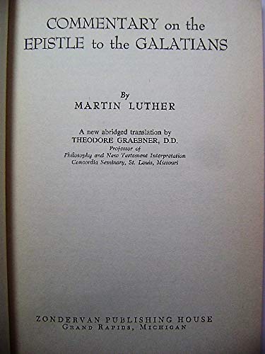 Commentary on the Epistle to the Galatians