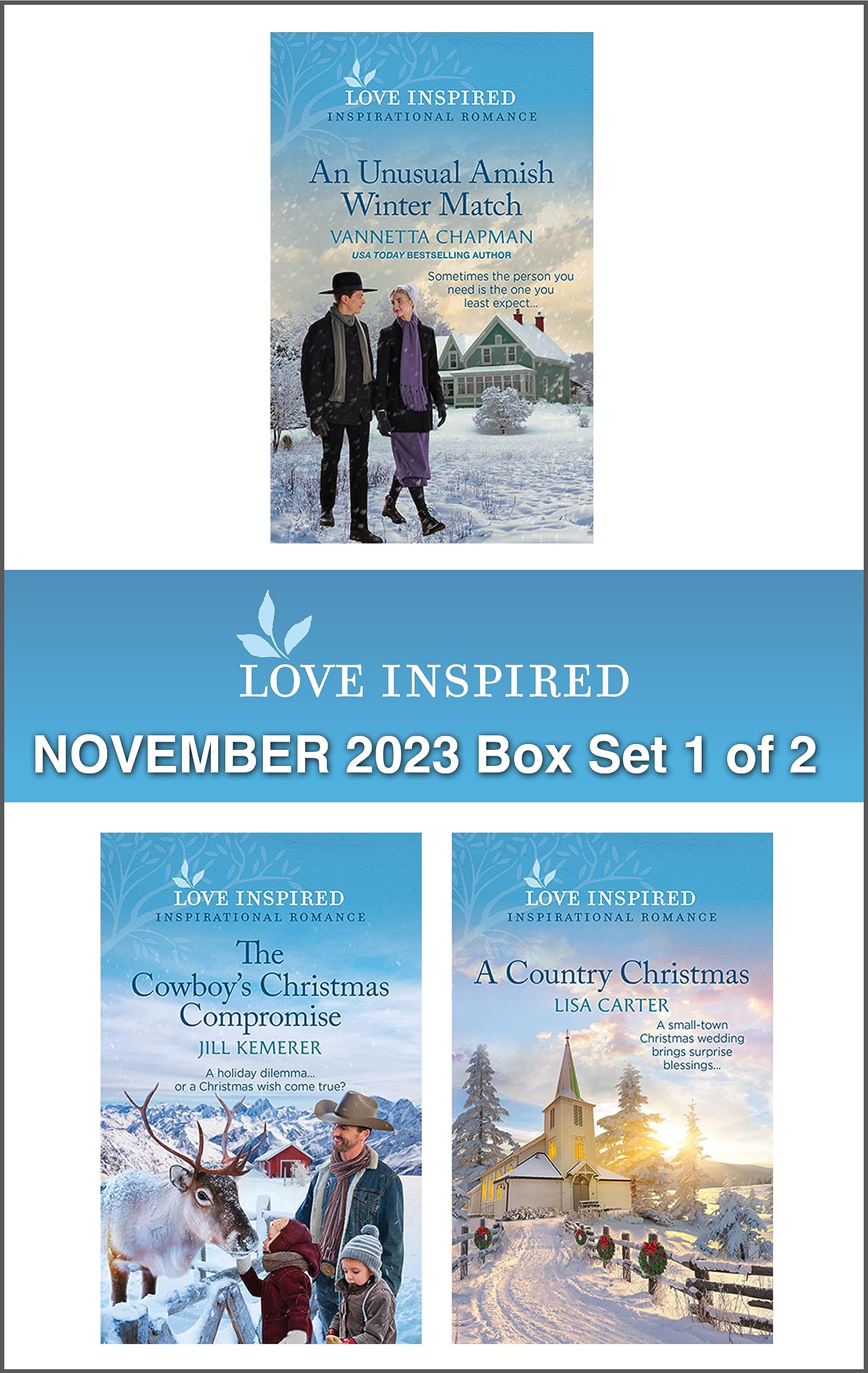 Love Inspired November 2023 Box Set - 1 of 2/An Unusual Amish Winter Match/The Cowboy's Christmas Compromise/A Country Christmas (Kindle Edition)