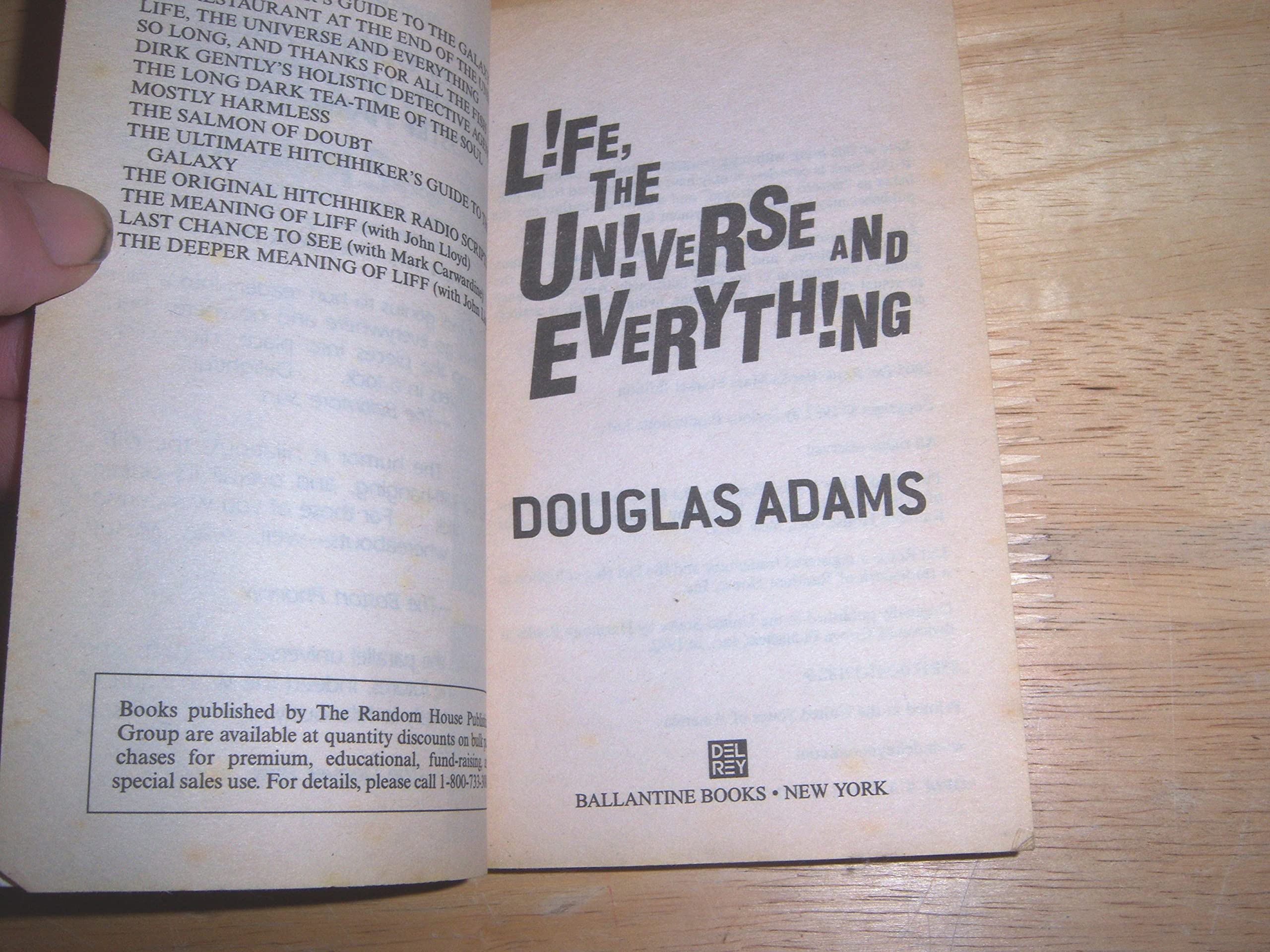 Life, the Universe and Everything