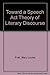 Toward a Speech Act Theory of Literary Discourse by Pratt Mary Louise (1981-02-01) Paperback