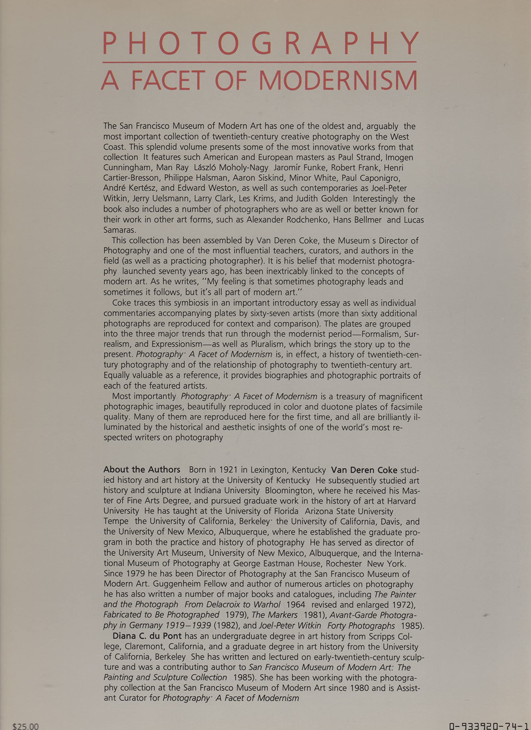 Photography: A Facet of Modernism (Paperback)