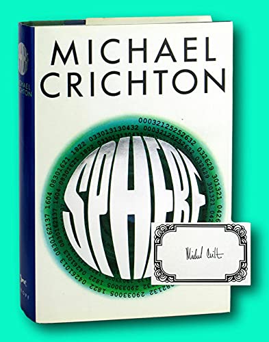 Vtg Michael Crichton / Sphere / Signed Bookplate / First Edition, 1987 [Hardcover] Michael Crichton