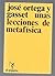 Unas lecciones de metafísica (Colección El Arquero ; 45) (Spanish Edition)