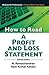 How to Read A Profit and Loss Statement 2/e (PB)