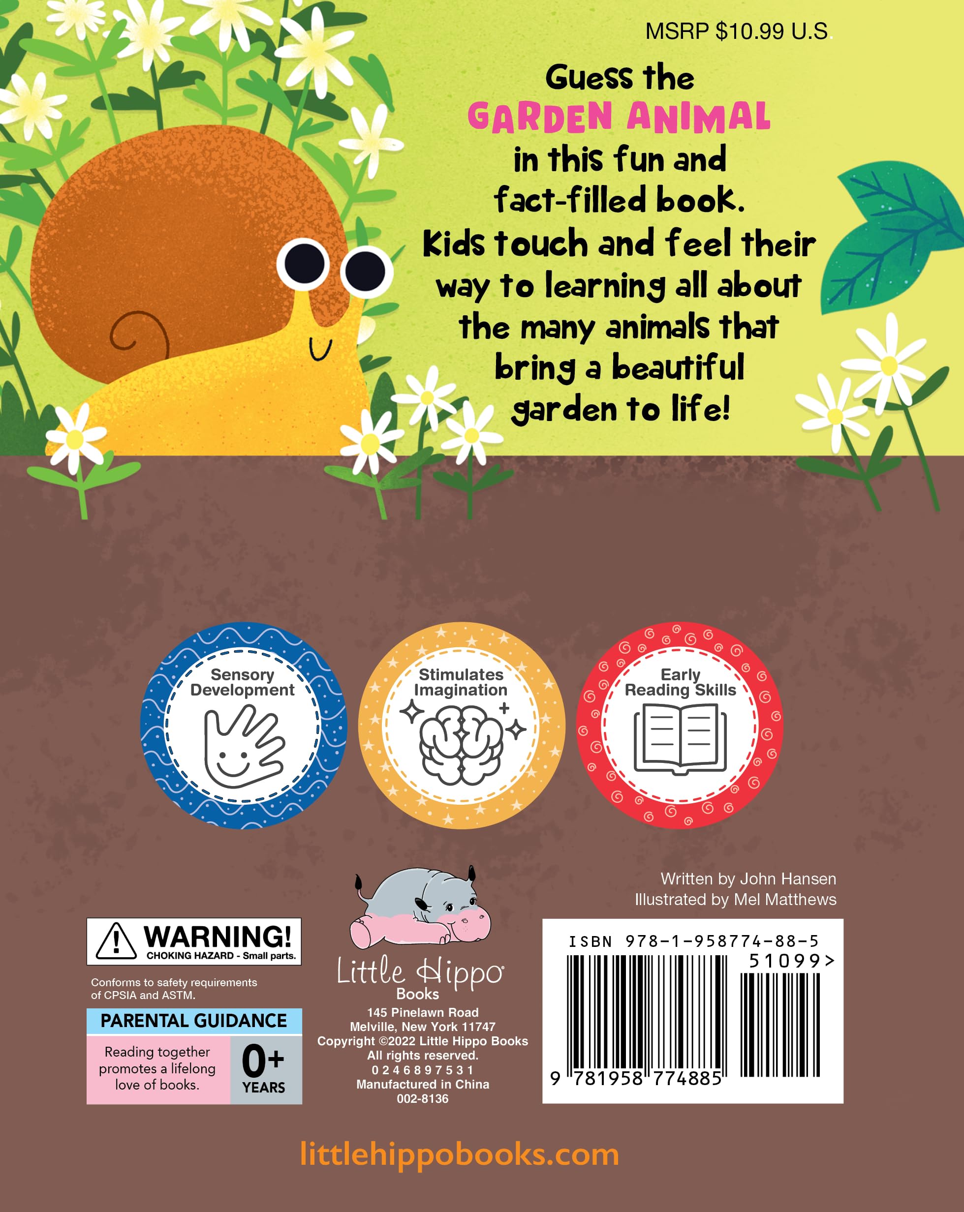 Little Hippo Books Who Am I? In the Garden Children's Books Ages 1-3 | Touch and Feel Books for Toddlers 1-3 & Baby Books | Best Kid's Books and Board ... Books and Sensory Books with Animals (Board Book)