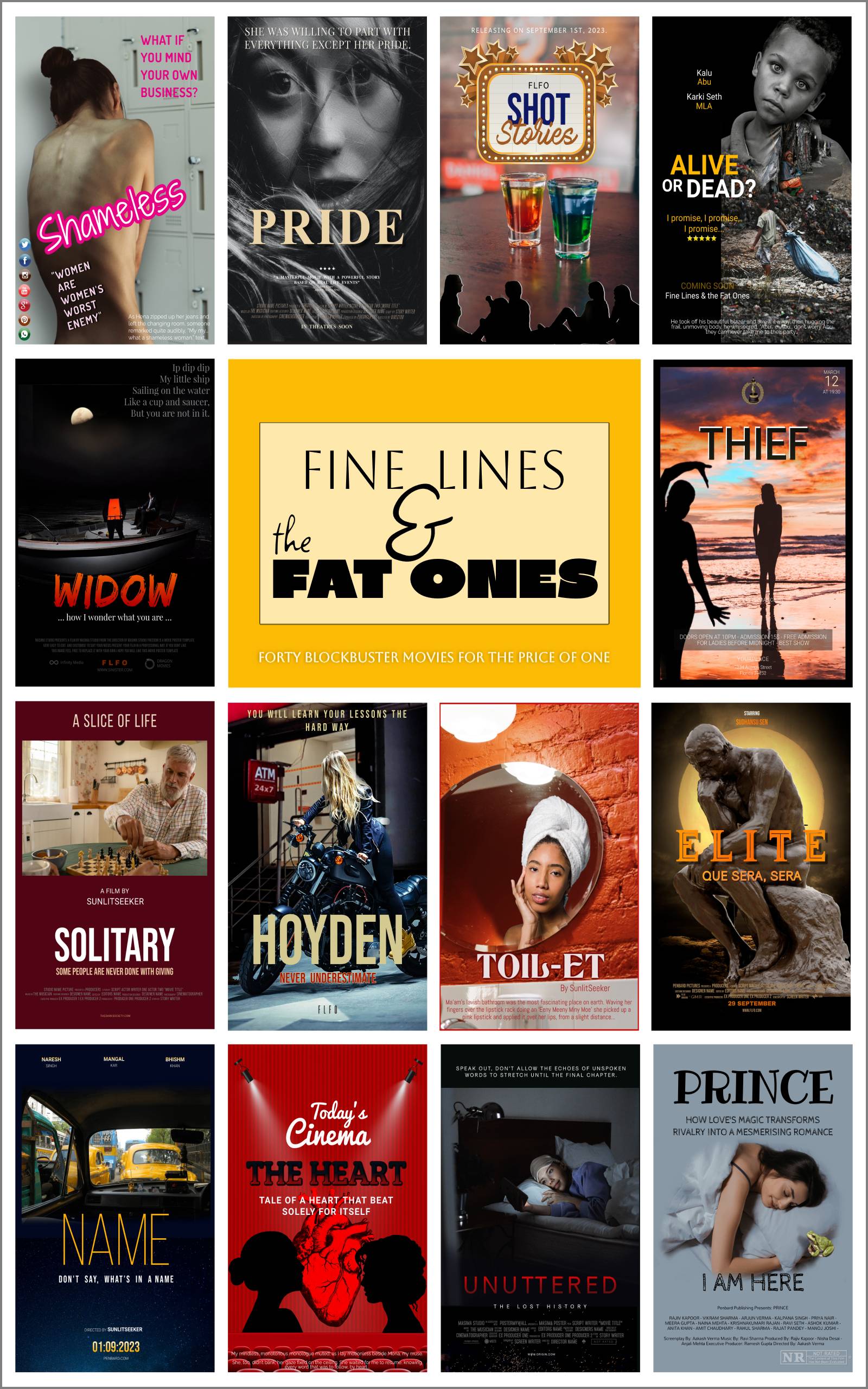 Fine Lines and the Fat Ones: A collection of emotionally charged short stories