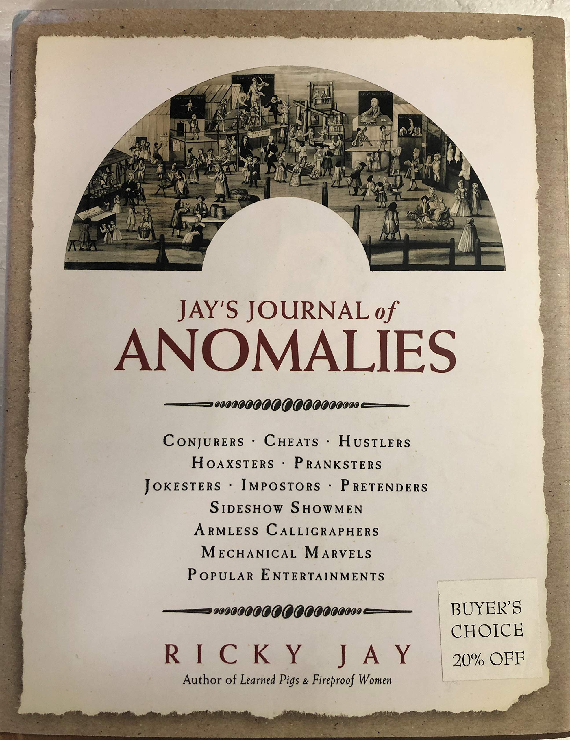 Jay's Journal of Anomalies by Ricky Jay (2001-08-01)