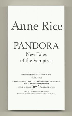 Pandora: New Tales of the Vampires