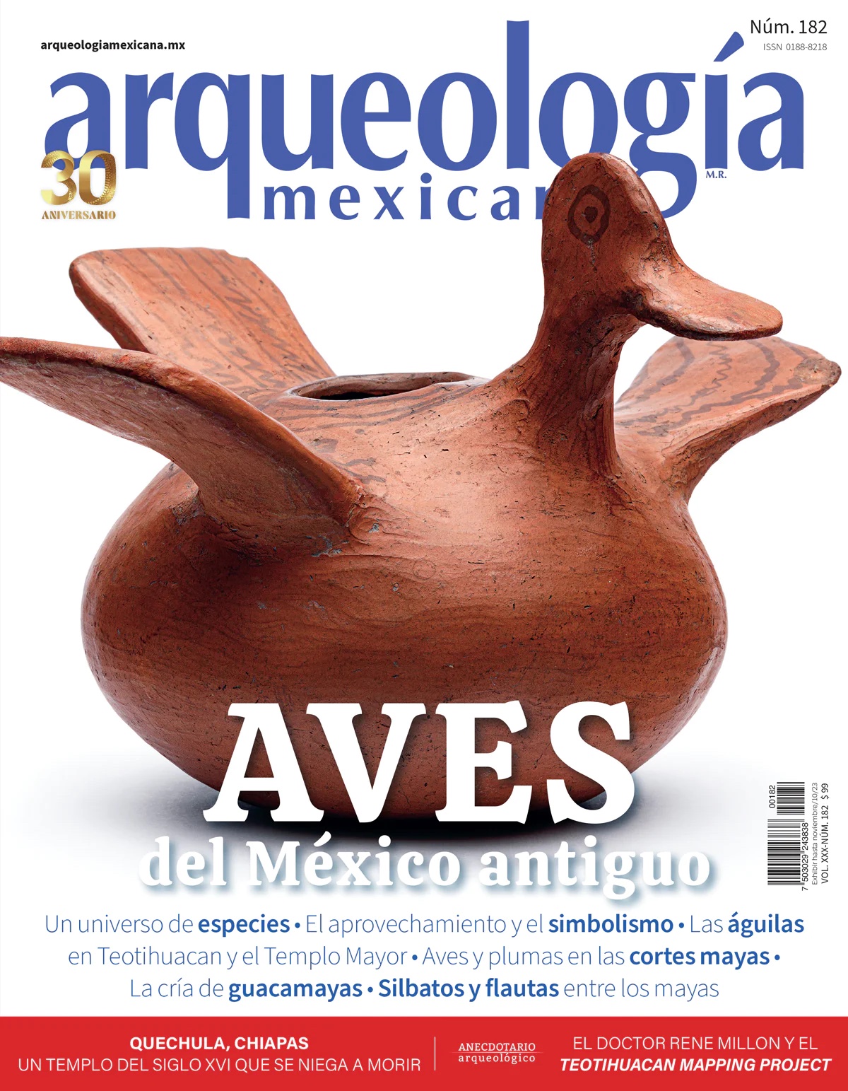 Aves del México antiguo (Arqueología Mexicana, septiembre-octubre 2023, Volumen XXX, n. 182)