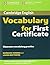 Cambridge Vocabulary for First Certificate Edition without answers 1st edition by Thomas, Barbara, Matthews, Laura (2007) Paperback