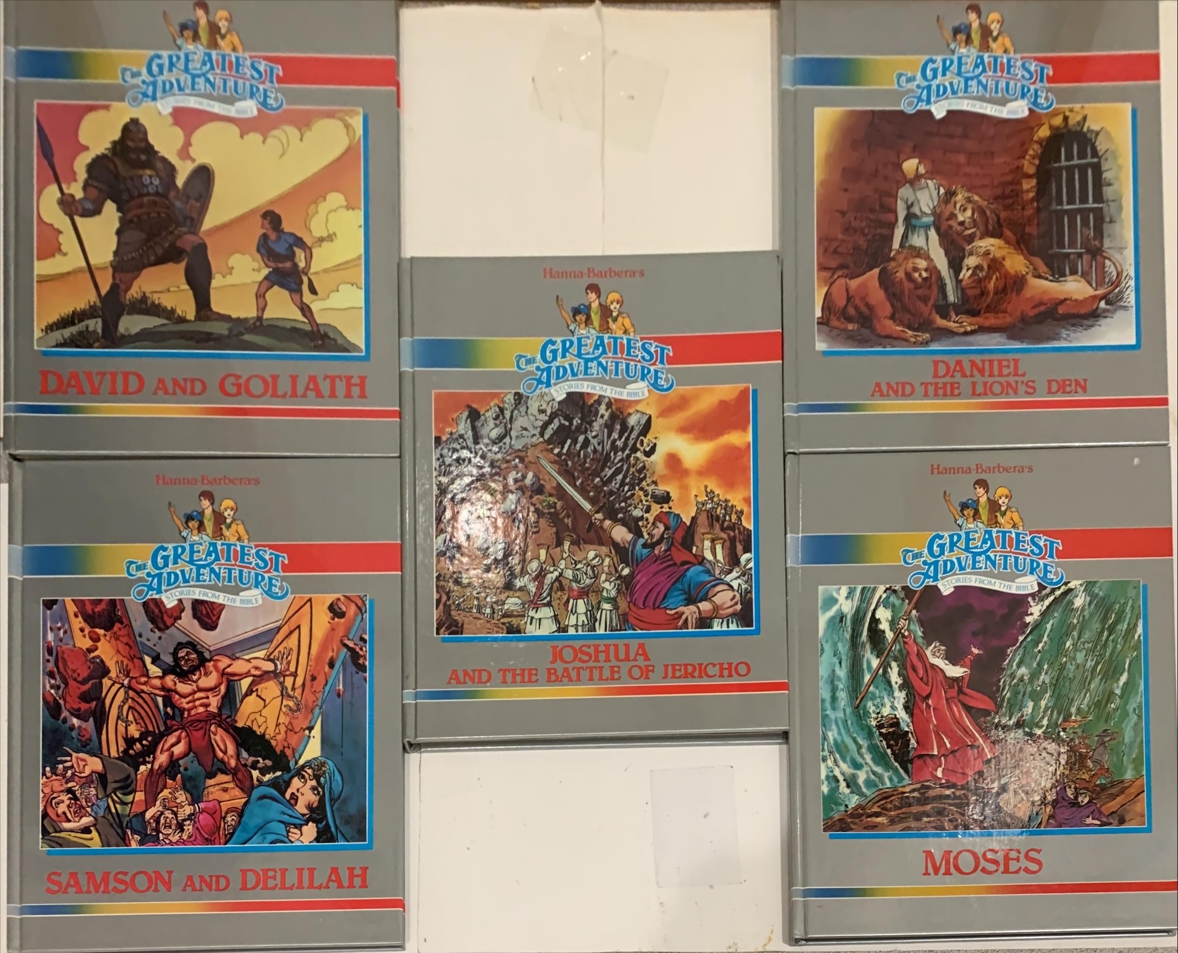 Hanna-Barbera's The Greatest Adventure Stories from the Bible 5-Book Collection: David and Goliath, Daniel and the Lion's Den, Joshua and the Battle of Jericho, Moses, Samson and Delilah (Hardcover)