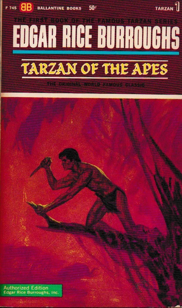 TARZAN OF THE APES by Edgar Rice Burroughs Ballantine F-745 1st printing