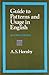 A Guide to Patterns and Usage in English by Albert Sydney Hornby (1975-05-03)