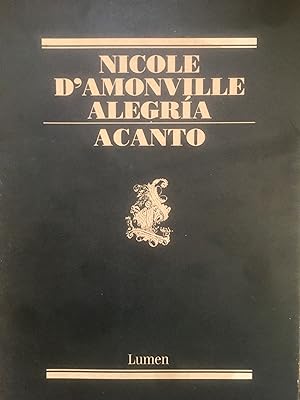 Portada de Acanto, de Nicole d'Amonville Alegría