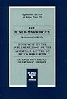 Matrimonia Mixta: Apostolic Letter on Mixed Marriages