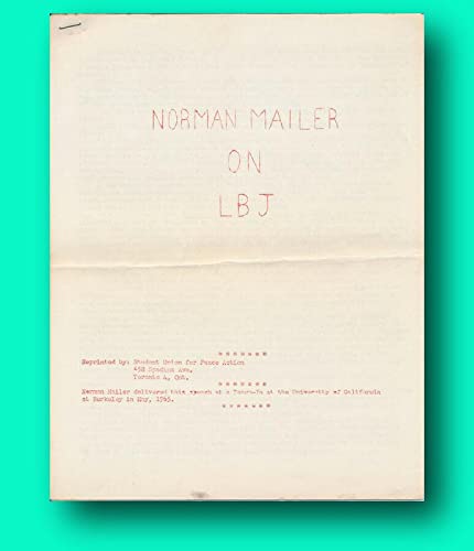 Rare Norman Mailer on LBJ / 1965 [Paperback] MAILER, Norman