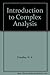 Introduction to Complex Analysis by H. A. Priestley (1985-12-05)