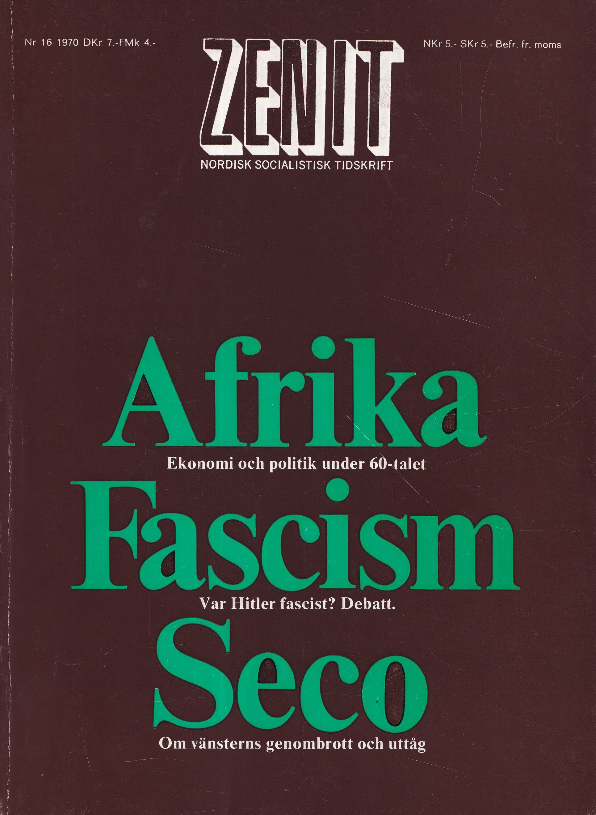 Zenit #16 Afrika Fascism Seco