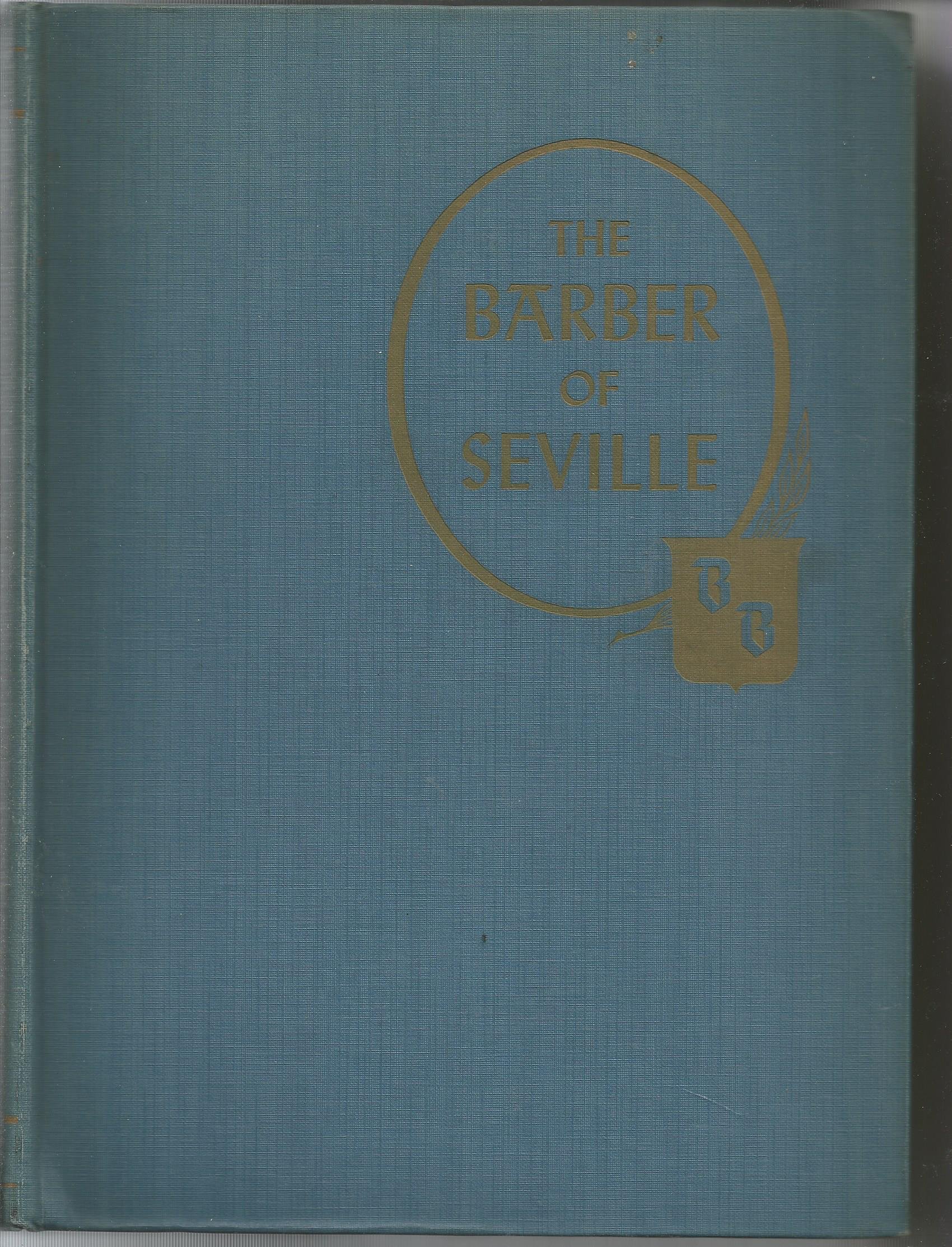 Rossini The Barber of Seville Hardcover Broude Bros. SIGNED Henri Elkan